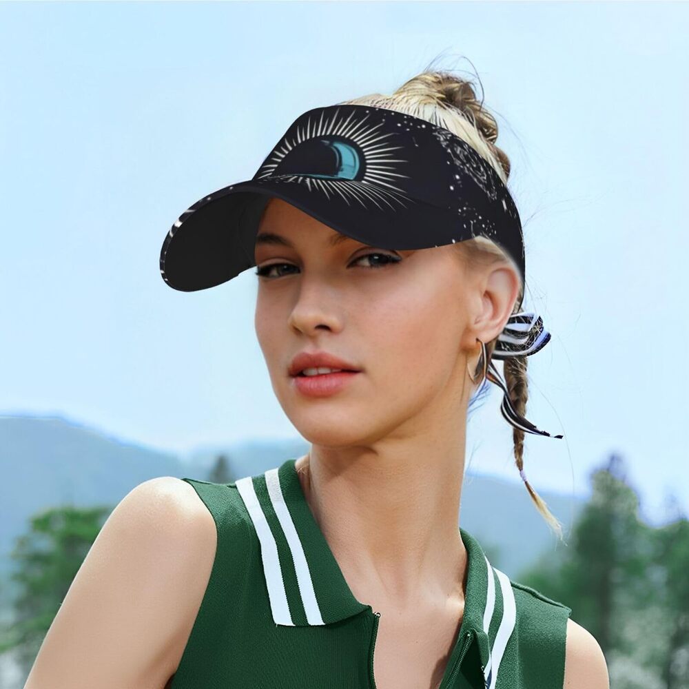 4414 Space Galaxy Constellation Sport Sun Visor Hat Adjustable Summer - Picture 5 of 8